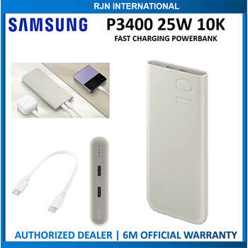 پاوربانک SAMSUNG مدل EB-P3400 ظرفیت 10000 میلی آمپر ساعت اصل و اورجینال